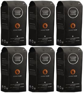 Kicking Horse Coffee grizzly claw, Dark Roast, Whole Bean, 1 lb (Pack Of 6) - Certified Organic, Fairtrade, Kosher
