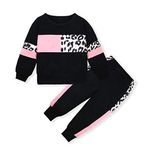 YALLET Toddler Girls Clothes Baby Girl Fall Outfits Long Sleeve Sweatshirt Pants Sets Winter Sweatsuit Clothing for Girl 1-5T