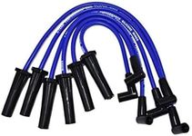 A-Team Performance - 8.0 mm Silicone Spark Plug Wires with Black 90-Degree Boot for HEI Distributor - Compatible with Ford Truck 6 Cylinder 250 300 4.9L Blue