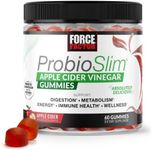 Force Factor ProbioSlim Apple Cider Vinegar Gummies with Organic Apple Cider Vinegar and LactoSpore Probiotics and Prebiotics to Support Digestion, Metabolism, and Immune Health, 60 Gummies