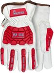 Watson Gloves Van Goat Winter Lined Work Gloves - Goatskin Leather, Kevlar Stitched, Cutshield Lining, Impact & Flame Resistant Rubber (Extra Large)