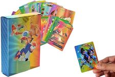 SHINETOY ENTERTAIN KIDS Playing Cards L 55 Pcs Rainbow Foil Card Assorted Cards Tcg Deck Box - V Series Cards Vmax Gx Rare Rainbow Cards And Common-Rare Mystery CardÂ… (55 Pcs Rainbow)