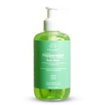 Earthraga Peppermint, Tea Tree, Eucalyptus Body Wash - 200ml, Cleansing Shower Gel, Antibacterial, Suitable for Daily Use