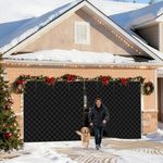 Garage Door Screen for Winter, Garage Door Insulation Kit 2 Car, 16 x 7Ft Magnetic Thermal Insulated Garage Cover Curtain, Garage Privacy Screen Blackout, Weatherproof Soundproof