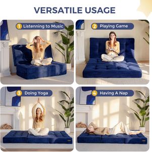 MAXYOYO Double Folding Mattress – 135x190cm Portable Bed