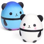 Jumbo Squishy Panda Egg Doll Squeeze Stress Ball Fidget Toys for Kid, Slow Rising Squishies Mochi Pop Soft Scented Toy for Stress Relief EDC, Halloween Christmas Birthday Gift for Girl Adults