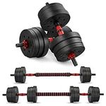 TEENO Dumbbells Barbell Set 30KG/20KG/15KG, Adjustable Dumbbells Weight Lifting Training Set For Man/Woman,Dumbbells Set effective for Bodybuilding Fitness Home Training