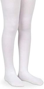 Jefferies Socks Girls 2-6x Pima Cotton Tights, White, 4-6 Years