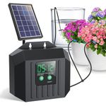 Biling Solar Drip Irrigation System Kits 15M 3.5W 400 ml/min Solar Automatic Watering System for Plant, 6 Modes Self Watering System for Plants Drip Feeders Plants Garden, Greenhouse, Terrace