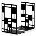 Book Ends, Bookends Heavy Duty, INNÔPLUS Book End Holder for Shelves, Metal Bookend (Black 1 Pair) for Office and School, Decorative Tree Unique Design Book Stopper for Gift, Book Binder and Dividers