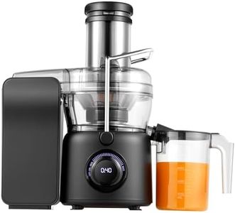 Juicer Machine 1250W Powerful Juice Extractor, 3.35" (85mm) Wide Feed Chute for Whole Fruits & Vegetables, Stepless Speed Control Centrifugal Juicer, BPA-Free Tritan Pitcher, Easy to Clean