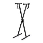 Electronic Piano Keyboard Stand with Locking Strap X Stand Music Keyboard Standard Portable Rack 7 Adjustable Height Positions for Electronic Piano