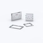 Double/Single Socket Switch Surround/Acrylic Finger Plate - Minimalist Design (Single, Mirror)