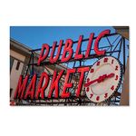 Trademark Fine Art Public Markets Neon by Yale Gurney, 30x47" Canvas Wall Art