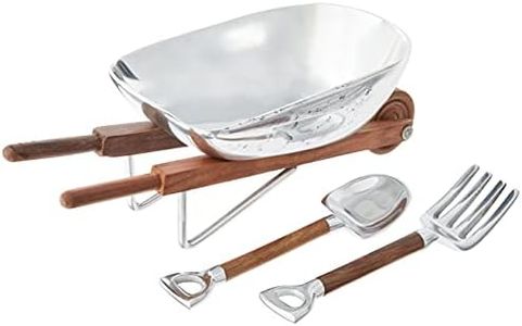 Godinger Wheelbarrow Salad Bowl & Servers, Alternative Metal