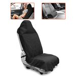 Trobo Seat Covers, Waterproof Anti-Slip Sweating Towel Breathable Car Seat Protector for Post Gym Workout, Running, Swimming, Beach and Hiking, Fits Most Vans, SUVs, Trucks, Travel Accessories, Black