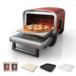 Ninja Woodfire Electric Outdoor Oven,8-in-1 Pizza Oven,High-Heat Roaster & BBQ Smoker with Roast Rack,Pro-Heat Tray,Pizza Stone, Wood Pellets & Scoop, Electric,6 Pizza Settings,Burnt Orange OO101UK