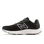 New Balance Women's 520 V8 Running Shoe, Black/White, 6 W