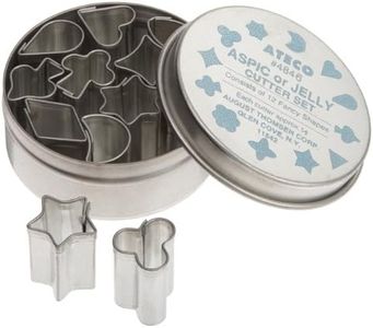 Ateco #4846 .5-Inch Aspic Jelly Mini Cutters, Set of 12 Assorted Shapes