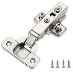 Furniware 2 pcs Soft Close Cabinet Hinge,110 Degree Full Overlay Kitchen Door Hinge,35mm Concealed Kitchen Cabinet Hinges Cabinet Door Plate with Screws