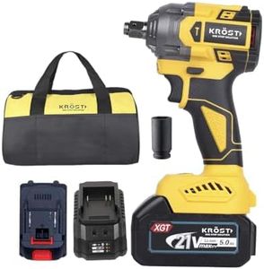 KROST Pro Series 500NM XR Torque Round Cordlessbrushless Impact Wrench,Auto Stop Function, Forward/Reverse Rotation (Single Battery)