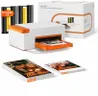 Liene Amber M110 Bluetooth Photo Printer 80 Sheets, Portable Photo Printer for iPhone, Thermal Dye Sublimation, Picture Printer 60 Sheets 4x6 Paper & 20 Sheets 3" Square Sticker Paper & 2 Cartridges