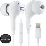 iPhone Headphones with Cable - Lightning Headphones with Cable in-Ear Headphones Lighting Connection Microphone and Volume Control [Apple MFi Certified] Compatible with iPhone 14/13/12/11/SE