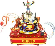 Mievayo 3D Puzzles for Adults, Circus DIY Rotating Music Box Kit -Birthday Gifts and Toys for Kids（Circus Music Box）