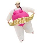 HIYAPATY Inflatable Costume Ballet Sumo Fat Ballerina Dancer Suit for Adults Halloween Party