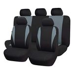 Flying Banner Fahion Universal Car Seat Cover 8 Colors Full Seat Covers 9Pcs/Set for Car (Grey)