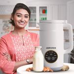 Arvox Regal Automatic Nut Milk Maker, Soy Milk, Soup, Healthy Juice, Rice Maker, Poridge, Boils Water, Auto Clean, 8 in 1 Functions, It Boils, Blends and Mixes 1.5L - Multifunctional Use