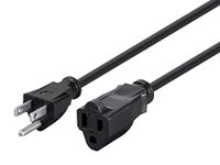 Monoprice 105297 2' 16AWG Power Extension Cord Cable, Black