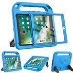 Surom Kids Case for New iPad 9.7 2018/2017 with Built-in Screen Protector, Light Weight Shock Proof Handle Stand Kids Case for iPad 9.7 2017/2018 iPad Air/iPad Air 2/iPad Pro 9.7 - Blue