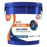 Gulf Crown MultiPro ES [5 Kg] Automotive and Non-Automotive High-performance, Multi-purpose Grease