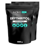 Nature Diet - Erythritol 2 x 1000 g Natural Sweetener Zero Calories Sugar Replacement Sugar Substitute