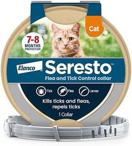 Seresto Flea and Tick Control Collar For Cats (1 Collar), Long-Lasting & Simple Treatment For Cats, 7-8 Months Of Protection, Keeps Pets Protected From Fleas & Ticks