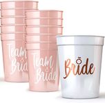 Team Bride Bachelorette Party Cups - Bride Cup & Bridesmaid Cups for The Bride Tribe - Bachelorette Cups & Bachelorette Party Decorations, Bachelorette Party Favors & Bridesmaid Gifts