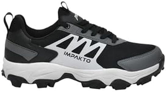 Impakto EdgeRunner Rooted Big Toe Box Waterproof Trekking & Hiking Shoes for Men (Black, UK Footwear Size System, Adult, Men, Numeric, Medium, 7)