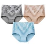 Bloomyfit - High Waist Leak Proof Panties, Leak Proof Underwear for Women Tummy Control Briefs (3pcs-G,L)