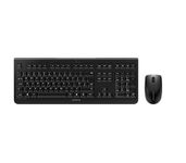 CHERRY DW 3000, Wireless Desktop Set, UK Layout (QWERTY), 2.4 GHz RF Flat Design, Low-Noise Keys, Symmetrical Mouse, Black