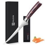 PAUDIN Japanese Fish & Boning Knife, Ultra Sharp Professional Fillet Knifes for Deboning Chicken, High Carbon Steel Kitchen Knifes with Ergonomic Pakkawood Handle