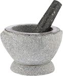 Libertyware Stone Granite Mortar and Pestle 4 Cup Capacity, 8 Inch, Gray