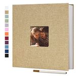 Vienrose Large Photo Album Self Adhesive for 4x6 8x10 Pictures Scrapbook Album DIY 60 Blank Pages with A Metallic Pen