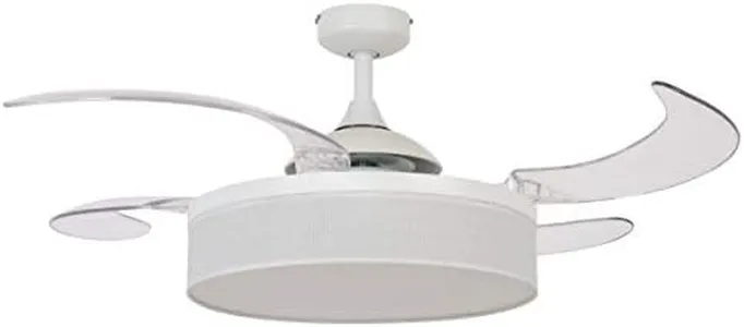 Fanaway 51103001 Fraser AC Ceiling Fan with Light 48-inch, White and Transparent Blades