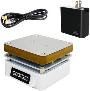 Mini Soldering Hot Plate, 25V 95W OLED Electric Preheat Soldering Station, Rework Heater Lab 55MM x 55MM Plate (T55 + PD65W Power Supply + 100W 5A Fast Charging Cable)