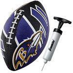 Franklin Sports NFL Baltimore Ravens Football - Youth Football - Mini 8.5" Rubber Football - Perfect for Kids - Team Logos and Colors!, Black, 70153F17Z