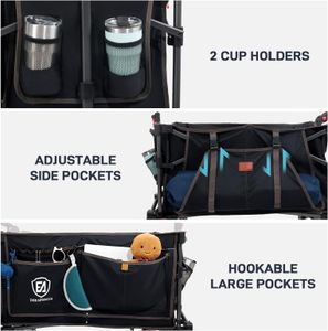 EVER ADVANCED 225L Festival Trolley – Heavy Duty Folding Cart