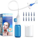 MGNLR Ear Wax Removal Tool, Ear Flushing Kit For Adults & Kids, Safe And Effective Earwax Remover, Manual Ear Cleaner Earwax Removal Kit, 10Pcs Single Hole Nozzles, 1 Five Hole Nozzle, 250ml Water Cup (Ear Wax Cleaner)