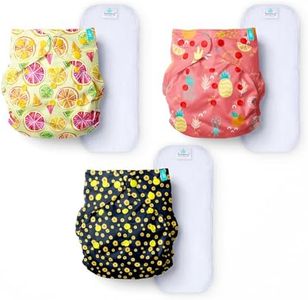 Bumberry Pocket Cloth Diapers Assorted Pack Of 3 Free Size - For babies 0-3 Years Adjustable Reusable Leakage Proof Diaper With 3 Pcs Quick Dry Three-Layer Microfiber Inserts - Kit 4