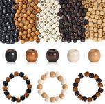 500pcs Large Hole Wood Beads, 5 Col